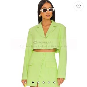 NWT Cropped Blazer in Sharp Green WeWoreWhat